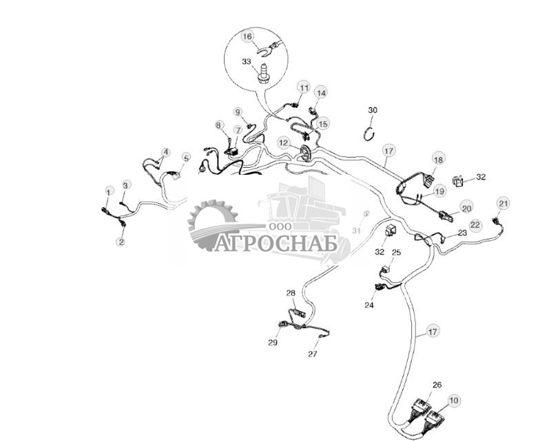 ЖГУТ ПРОВОДОВ (КРЫША) (С КАБИНОЙ) (ТУРЦИЯ) - ST305127 254.jpg